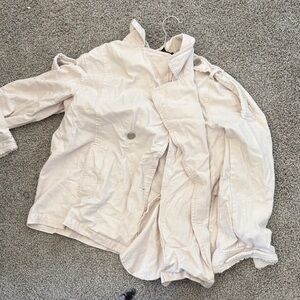 Abercrombie & Fitch Cream Jacket with Gray Leopard Pants